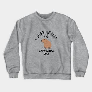 I Just Really Like Capybaras Ok Crewneck Sweatshirt